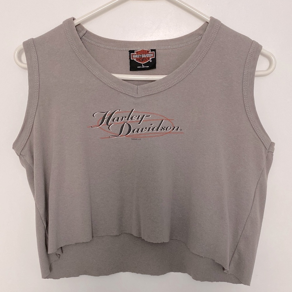 🖤 Vintage Harley Davidson Cropped Tank 🖤